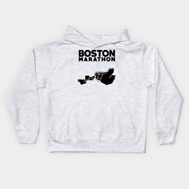 Boston Marathon Kids Hoodie by dyazagita